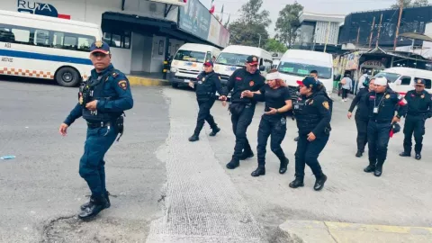 Una de los policías agredidos en el CETRAM de Indios Verdes este sábado 5 de octubre