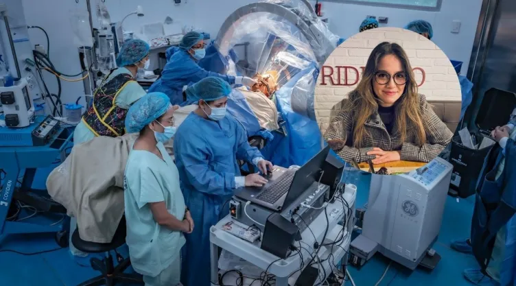 Imagen de quirófano y de Lorena Rodríguez, primera paciente de cirugía cerebral contra la depresión en Colombia.
