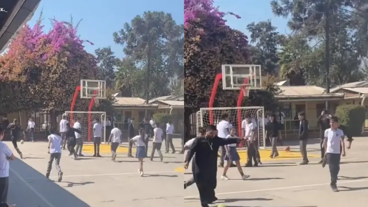 Sacerdote juega fútbol en una escuela y se viraliza