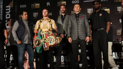 Canelo Álvarez, Gennady Golovkin, conferencia de prensa, Eddy Reynoso, Box