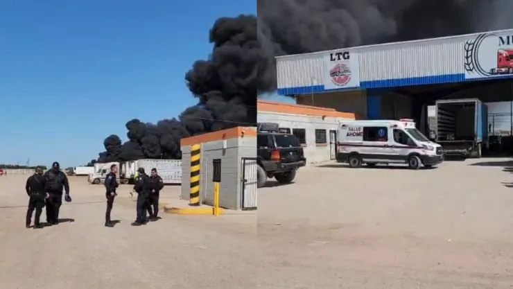 Se incendian cuatro pipas en Los Mochis, Sinaloa. .jpg