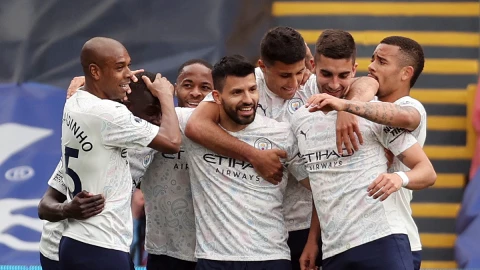 Manchester City con Kun Agüero