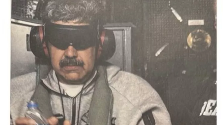Revelan la primera imagen de Nicolás Maduro tras ser detenido en Venezuela