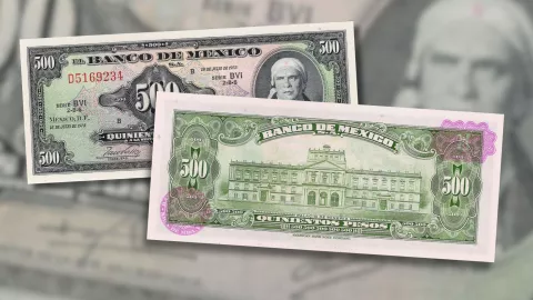 Pagan casi 200,000 por billete de 500 pesos antiguo con la imagen de Palacio de Minería.jpg