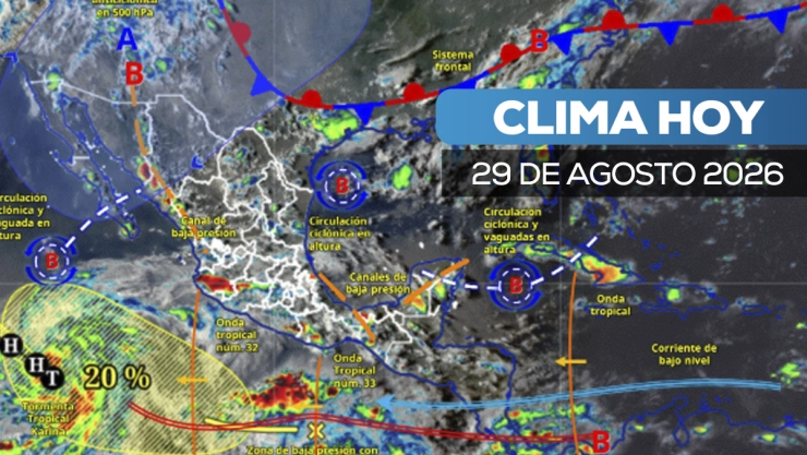 Clima en México sábado 29 de agosto