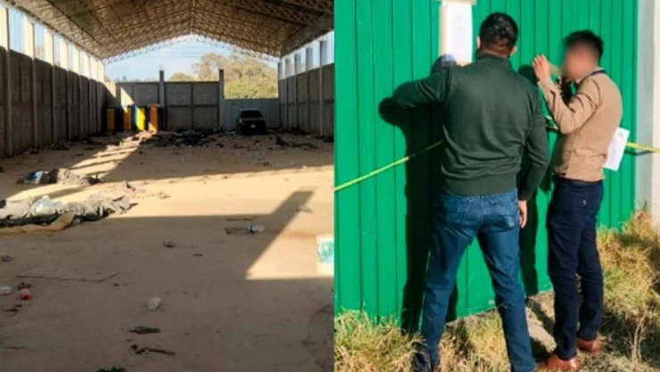 rescatan a 726 migrantes bodega de Cuaxomulco, Tlaxcala