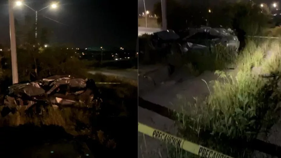 Muere en accidente en bulevar 2000; auto voló desde puente