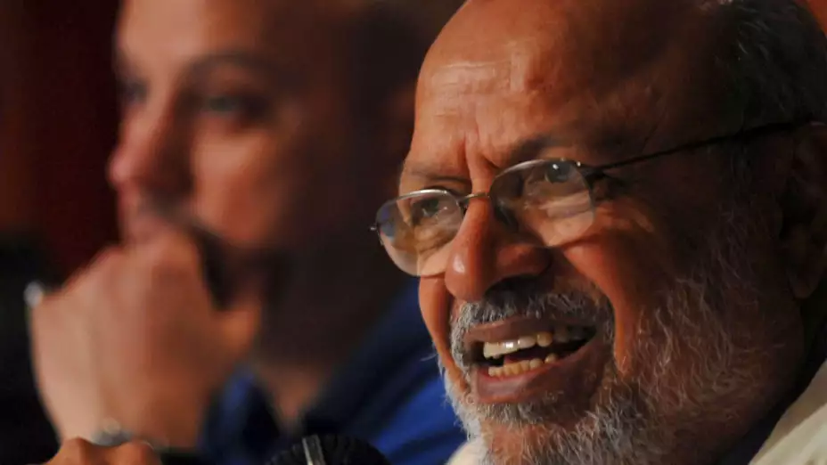 Shyam Benegal en una conferencia en la India.