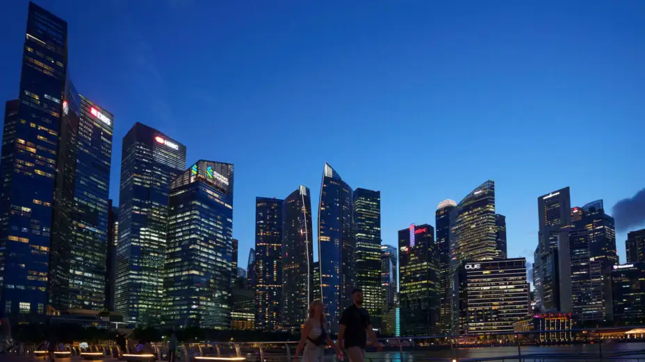 Edificios en el distrito central de negocios de Singapur.