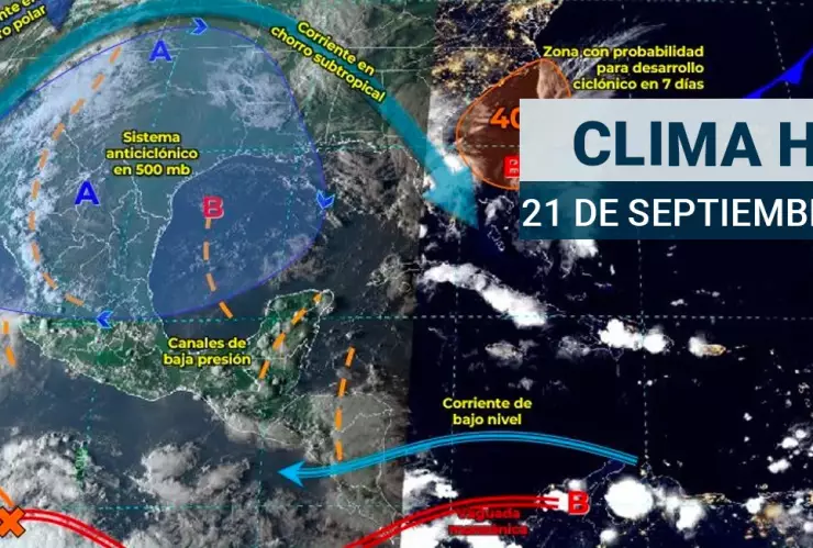 Clima en México 21 de septiembre de 2023
