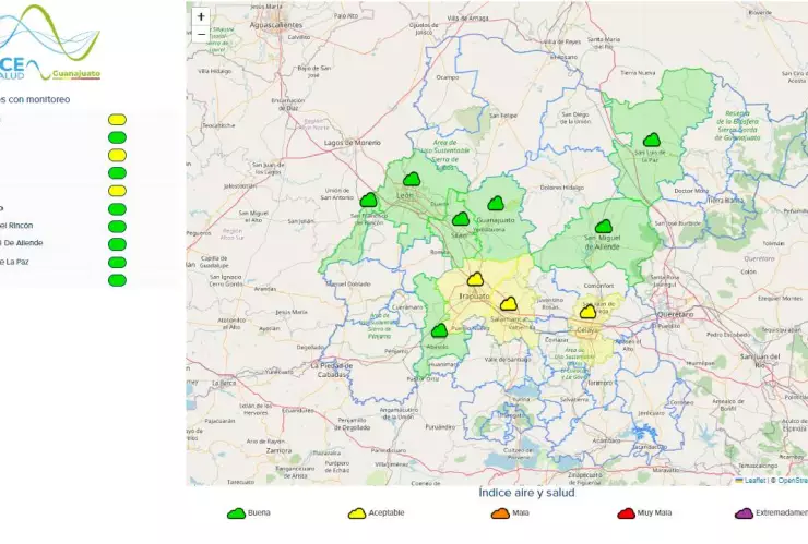 Calidad del aire en Guanajuato