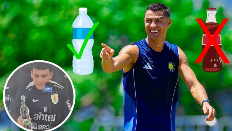 A lo Cristiano Ronaldo: jugador de selecci&oacute;n prefiri&oacute; el agua al refresco en una conferencia de prensa