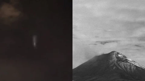 extrañas luces cerca de la zona del volcán Popocatépetl