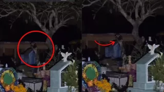 Hombre se encuentra con la Siguanaba en un panteón