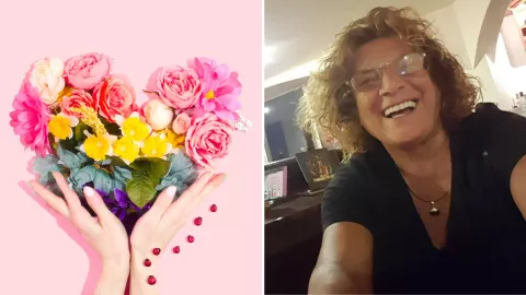 Collage de ramo del día de las madres y denisse de kalafe