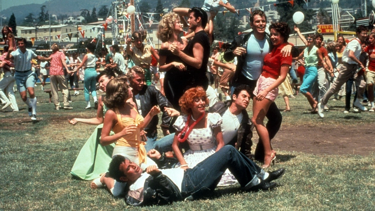 Olivia Newton-John y John Travolta en Vaselina