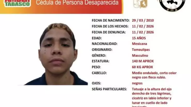 Justin Julián desaparecido Tabasco