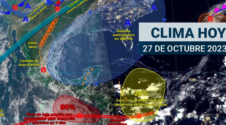 ¿Cómo estará el clima en México hoy 27 de octubre?