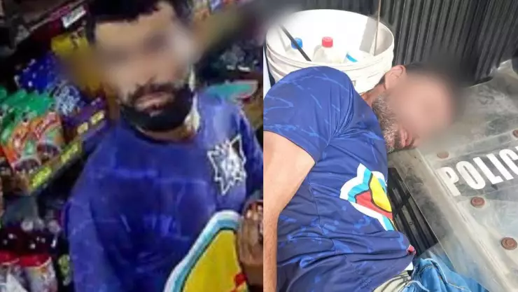 Detienen a sujeto por presunto ROBO en tienda de abarrotes de Umán