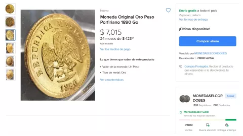 Esta moneda es de 1 peso y cuesta una fortuna en México por tener un detalle en especial.