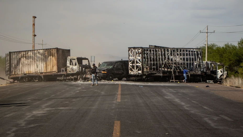 Bloqueos carreteros en Zacatecas.