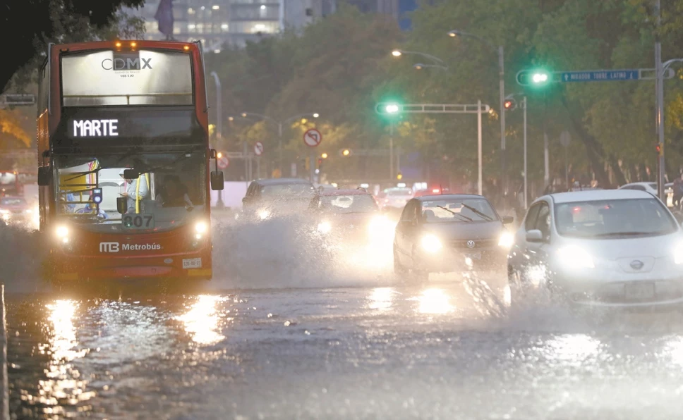 Lluvias fuertes en el Valle de México