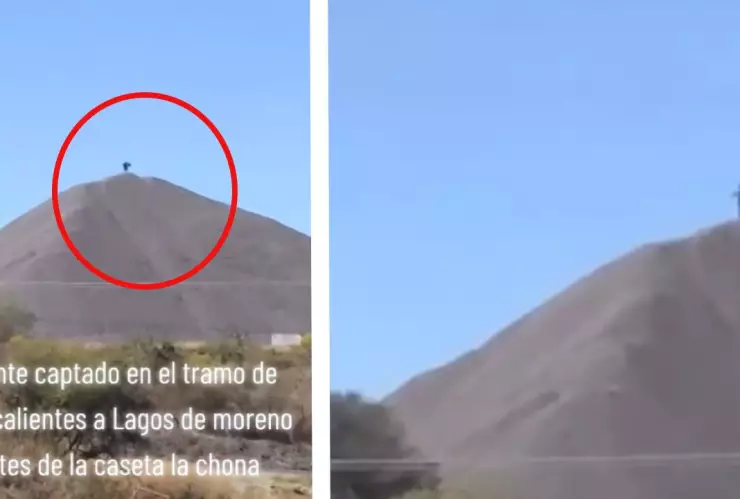 Gigante en un cerro de Aguascalientes