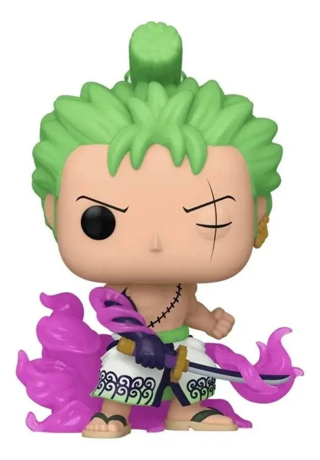 Muñeca Zoro de una sola pieza de Funko Animation con Enma.jpg
