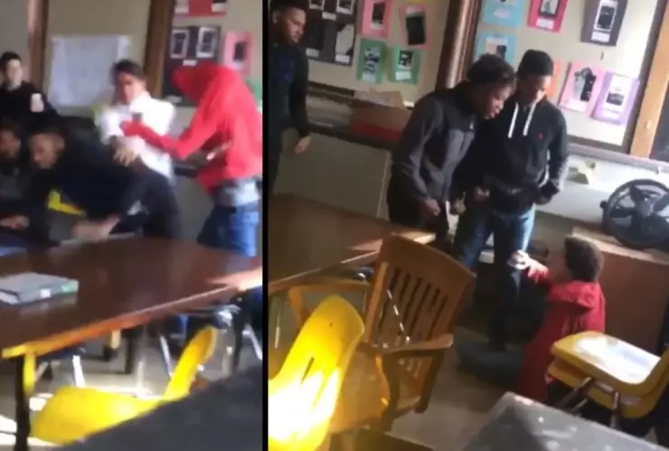 Estudiante defiende a su maestra