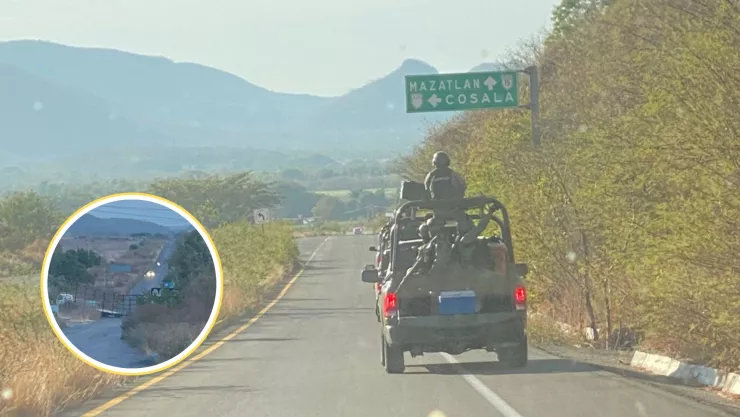Reportan bloqueo de la carretera México 15 rumbo hacia Cosalá, Sinaloa..jpg