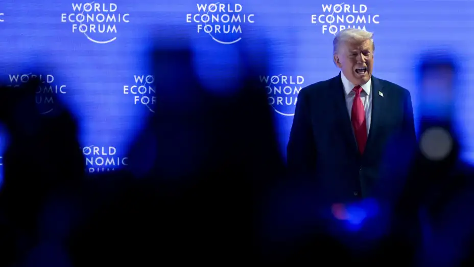 Donald Trump en Davos en Suiza el 21 de enero del 2026.