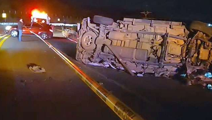 volcadura en carretera Parral–Matamoros