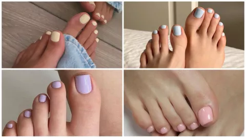 tonos pastel - diseños de uñas de pies para la temporada primavera-verano 2026