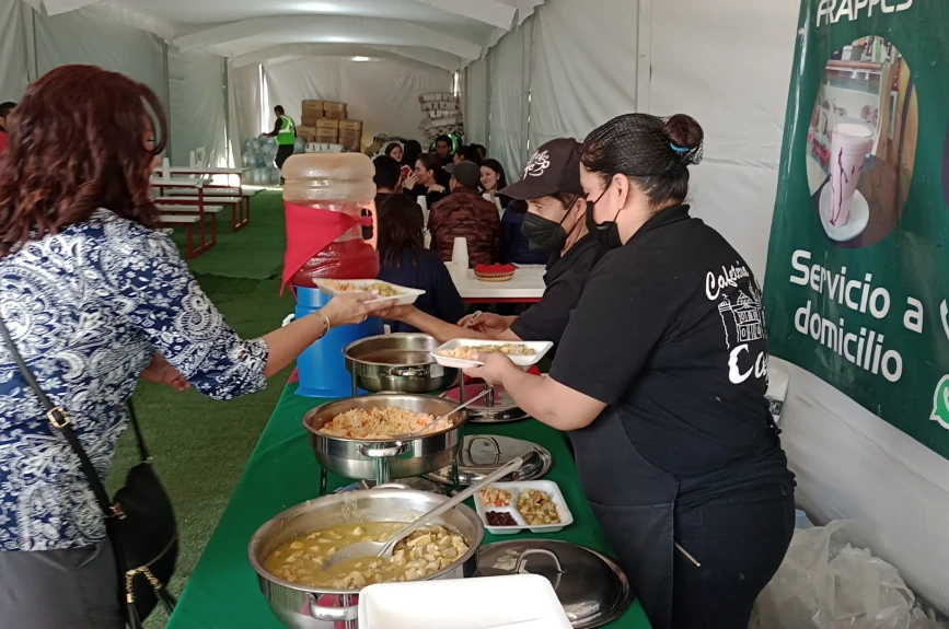 Ricos y deliciosos platillos tuvimos en el centro de acopio