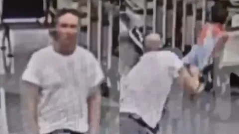 hombre golpea a niño