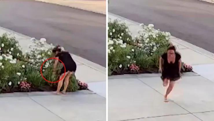 La serpiente de cascabel permanecía oculta entre los arbustos del jardín antes del incidente