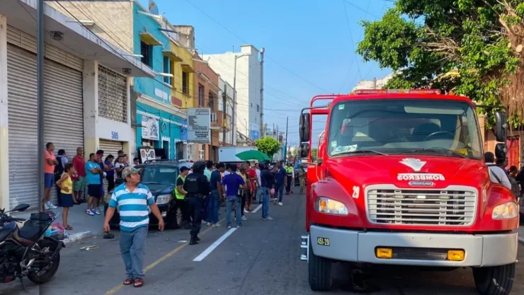 Incendio en centro de Veracruz