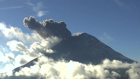 donde ceniza del volcán Popocatépetl hoy 23 de enero 2024
