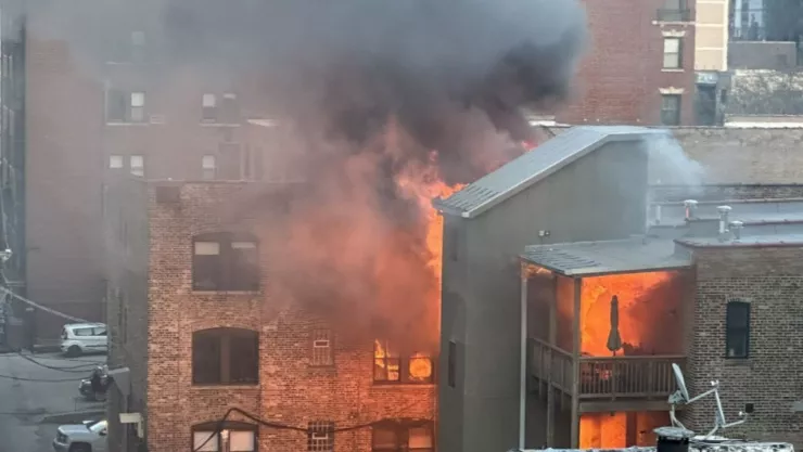 Incendio de vecindario en Chicago