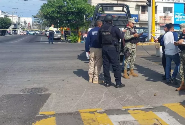 Hombre atropellado en Veracruz