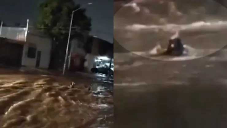 Hombre asegura ser un delfín y se lanza al agua durante una tormenta en Chiapas