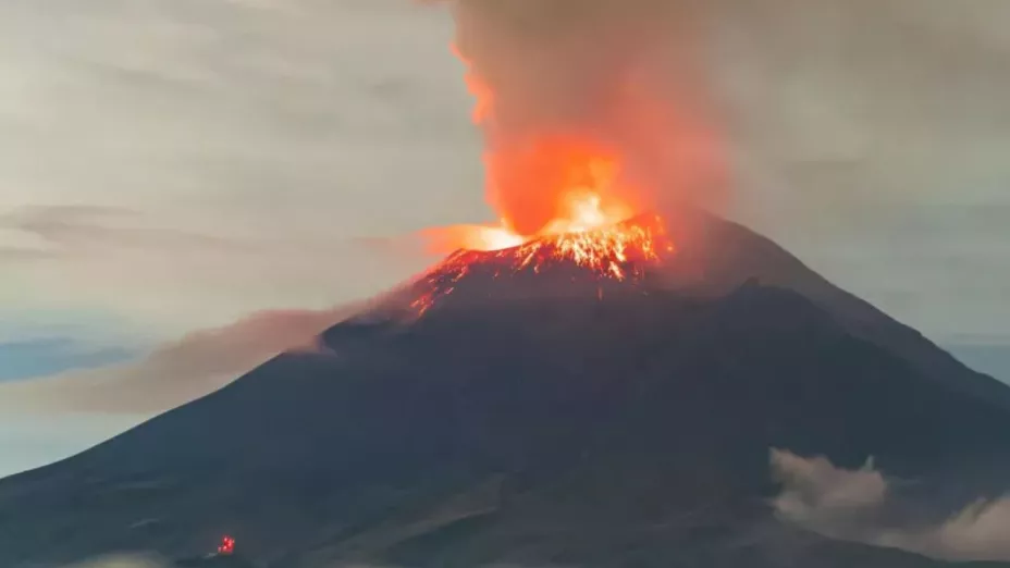 Así amaneció la actividad del volcán Popocatépetl hoy 10 de marzo 2025