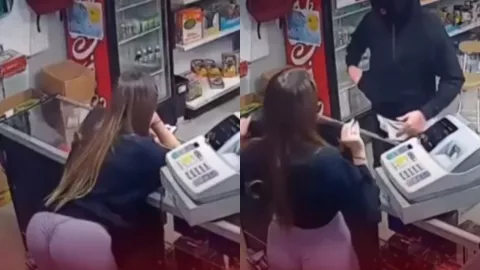 VIDEO | Mujer muestra sus atributos físicos para salvarse de un asalto y el ratero le toma una foto