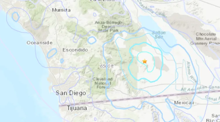 Dónde se sintió el terremoto en el sur de California.jpg