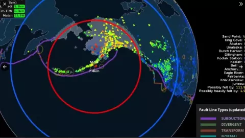 Histórico terremoto de 7.3 HOY 16 de julio sacude Alaska y activan alerta de tsunami en el Pacífico