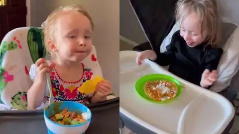 VIDEO_ Niña extranjera rechaza los nuggets para comer prefiere el pozole, se viraliza en redes.jpg