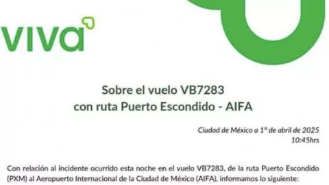 Comunicado Viva Aerobus avión incendiado en ruta Puerto Escondido - AIFA