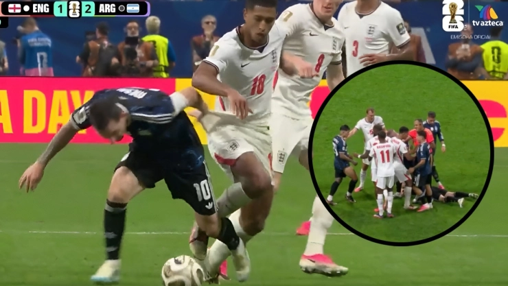 Duelazo entre Messi y Bellingham: se arma la trifulca en el último minuto del Inglaterra vs Argentina