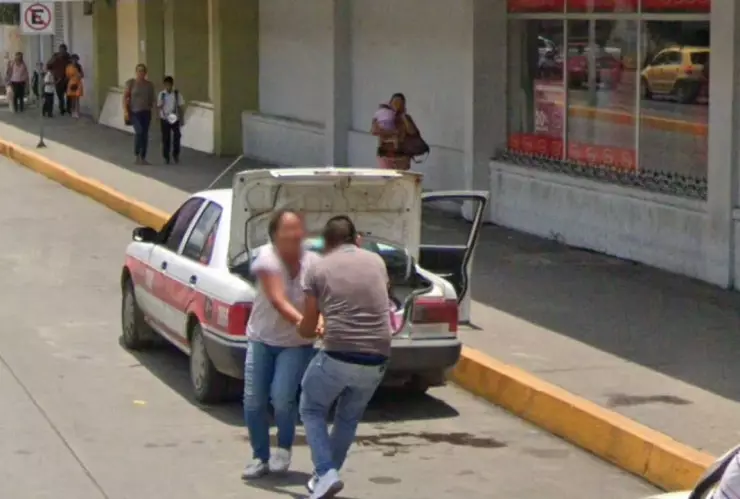 Pareja pelea en Poza Rica.