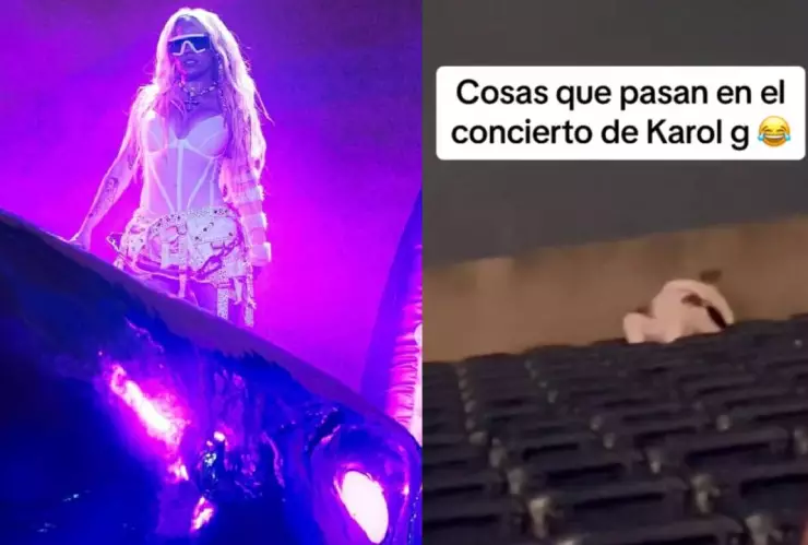 VIDEO_ Captan a pareja teniendo relaciones sexuales en pleno concierto de Karol G